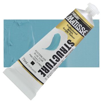Open in modal - Matisse Structure Paint - Australian Blue Gum, 75 ml tube and swatch