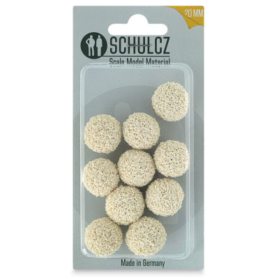 Schulcz Scale Model Foliage Spheres - Rubber Sponge, 20 mm, Pkg of 10 (front of package)