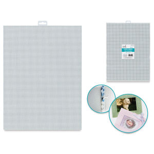 Needle Crafters Plastic Canvas - Clear, 10-1/2" W x 13-1/2 L (Shown with completed project)