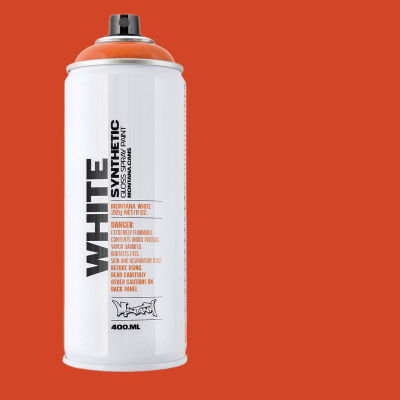 Montana White Spray Paint - Sunset, 400 ml, Spray Can with Swatch
