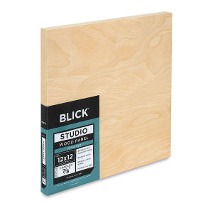 Blick Studio Artists' Wood Panel - Flat Cradle, 12" x 12", 7/8" Cradle