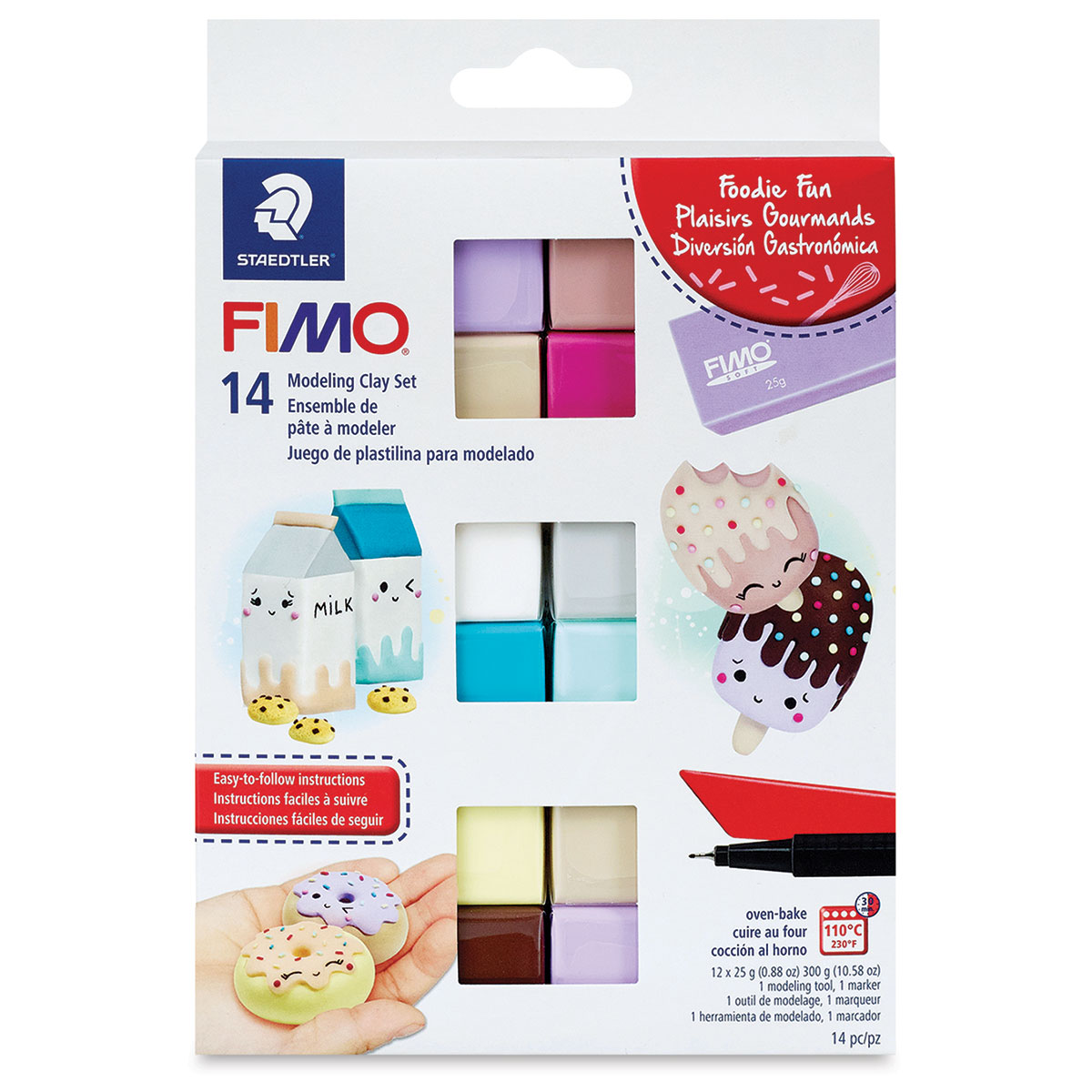 32x Colorful Soft Polymer Plasticine Fimo Effect Clay Blocks DIY EducationalBr 