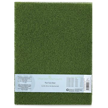 Open in modal - Schulcz Scale Model Plant Foam - Floral Green, Pkg of 2, Medium, 4 mm, 11-3/4" x 15-3/4" (front of package)