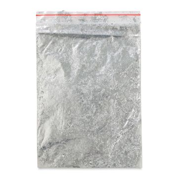 Open in modal - Mona Lisa Metal Leaf Flakes - Contents of Silver package shown in sealed bag