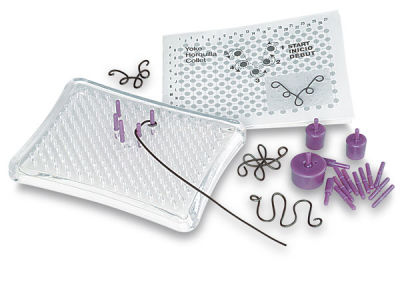 Beadalon Beginner Thing-A-Ma-Jig - Jig shown with Pegs and various curved Wires
