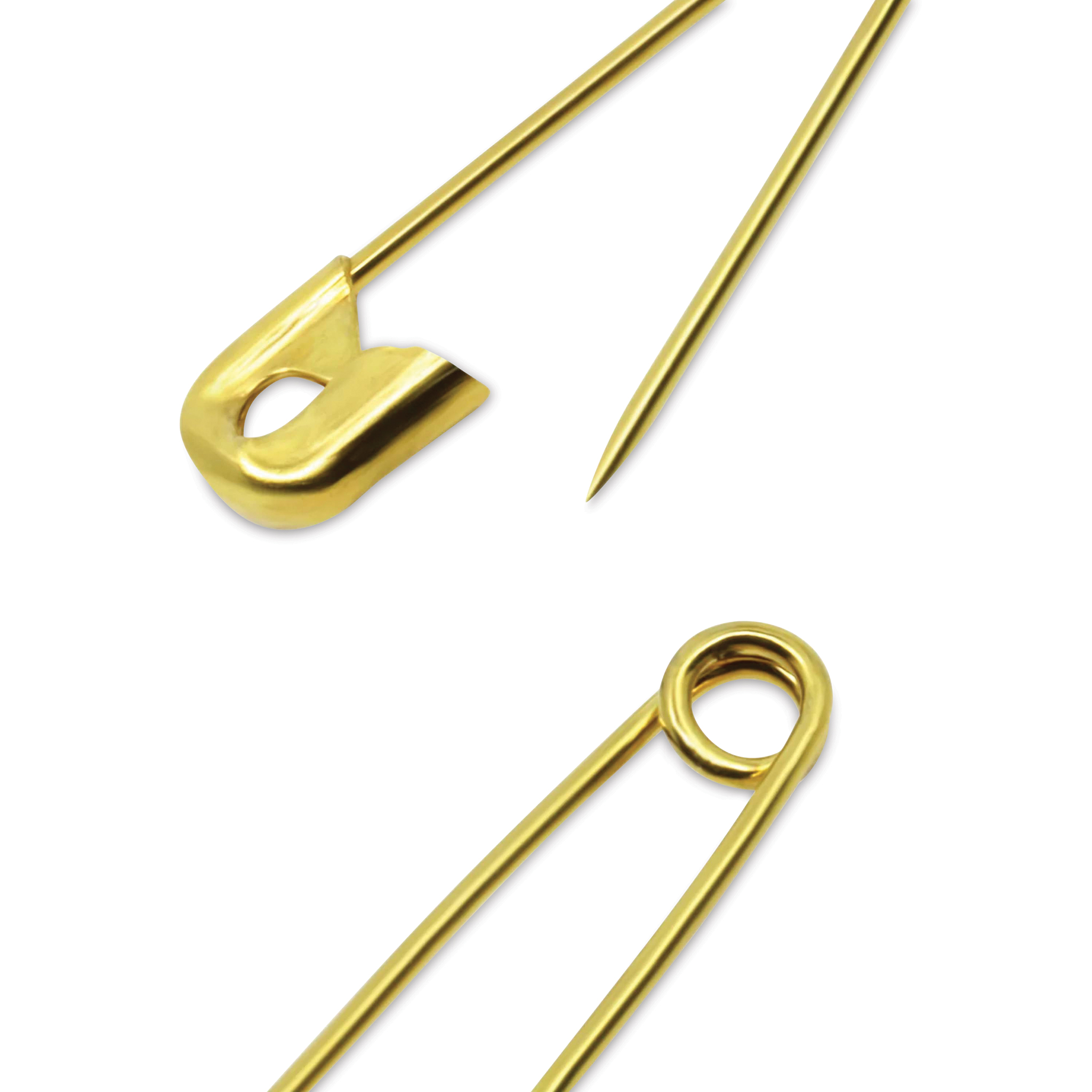 Dritz Safety Pins - Brass, Size 00, Pkg of 15