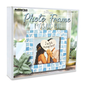 DIY Designs Photo Frame Mosaic Kit - Blue, 6" x 6"