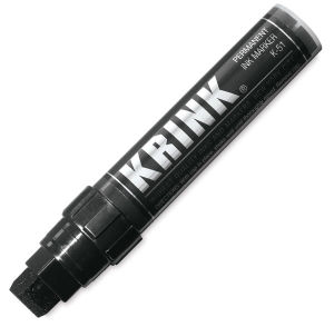 Krink K-51 Permanent Ink Marker - Large black marker at angle and uncapped