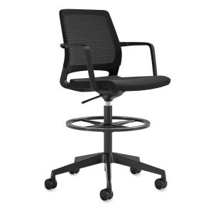 Safco Medina Extended-Height Chair - Black
