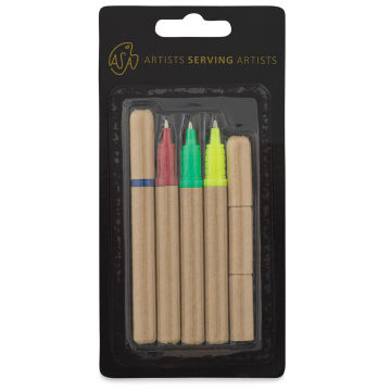 Blick Artists Serving Artists Pens - Front of blister package of 4 mini pens
