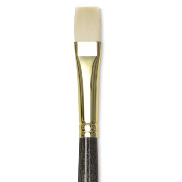 Open in modal - Princeton Series 6300 Dakota Synthetic Bristle Brush - Bright, Long Handle, Size 8 close up