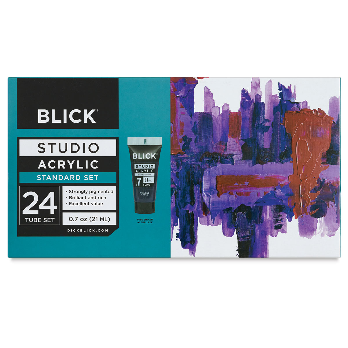 Blick Studio Acrylics - Set of 12 Colors, 21 ml Tubes