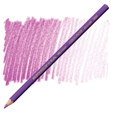 Open in modal - Caran d'Ache Supracolor Soft Aquarelle Pencil - Mauve pencil and swatch