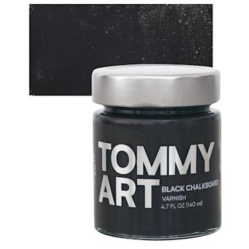 Open in modal - Tommy Art DIY System - Black Chalkboard Paint, 140 ml jar and swatch