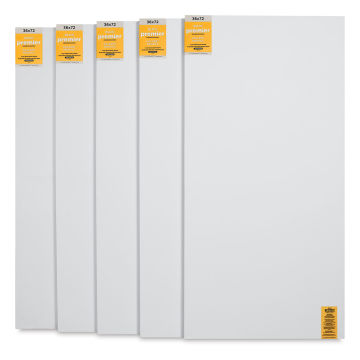 Blick Premier Stretched Cotton Canvas - Gallery Profile, Back-Stapled, 36 x 72, Pkg of 5