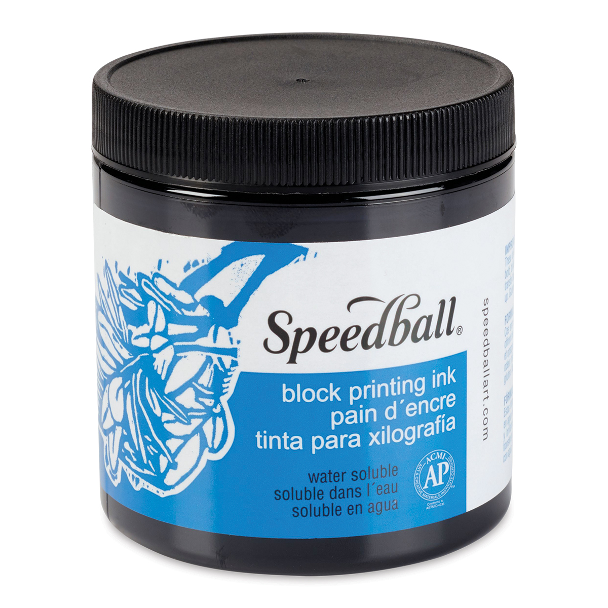 Speedball Block Printing Water Soluble Ink 8 oz - Black