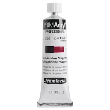 Open in modal - Schmincke Primacryl Professional Acrylic Paint - Quinacridone Magenta, 35 ml Tube