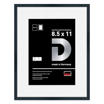 Open in modal - Deha Design Tribeca Frame - Black, 8-1/2" x 11", 6" x 8" Mat, with Easel Back
