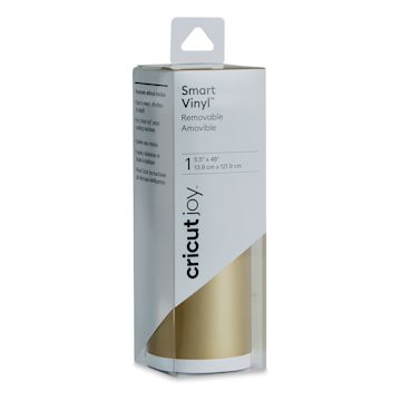 Open in modal - Cricut Joy Removable Smart Vinyl - Gold, 5-1/2" x 48", Roll (In packaging)