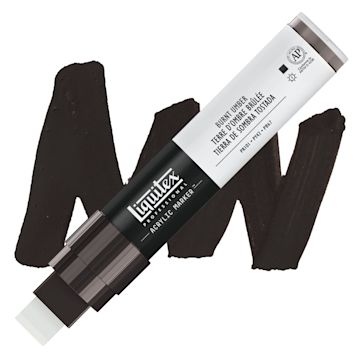 Open in modal - Liquitex Paint Marker - Burnt Umber marker and swatch