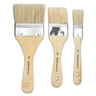 Blick Essentials Value Brush Set - Utility Brushes, Bristle, Set of 3