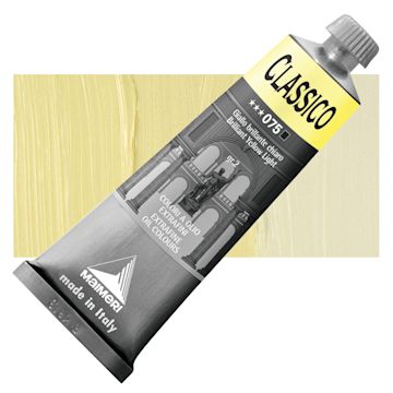 Open in modal - Maimeri Classico Oil Color - Brilliant Yellow Light, 60 ml tube and swatch