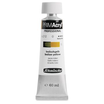 Open in modal - Schmincke Primacryl Professional Acrylic Paint - Indian Yellow, 60 ml Tube