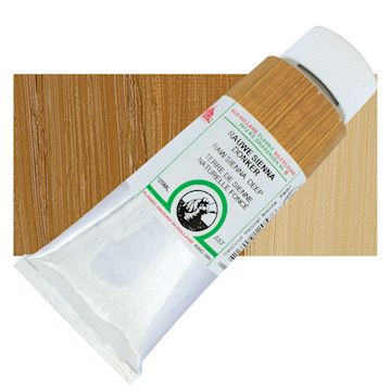 Open in modal - Old Holland Classic Oil Color - Raw Sienna Deep, 125 ml tube and swatch