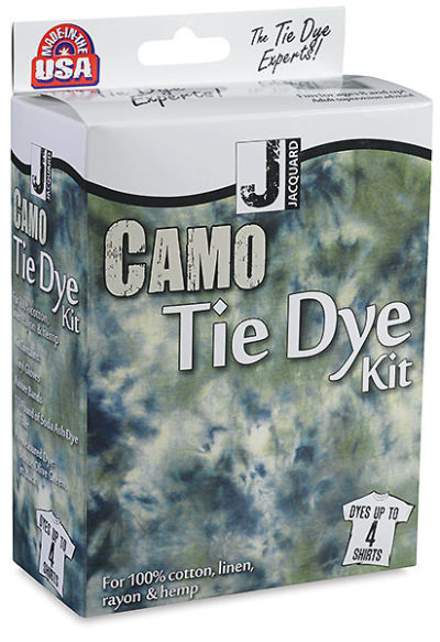 Jacquard Camo Tie Dye Kit - Front of package at slight angle

