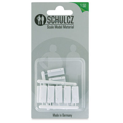 Schulcz Scale Model Building Parts - Straight Steps, Pkg of 15, 1:50, 1/4" (front of package)