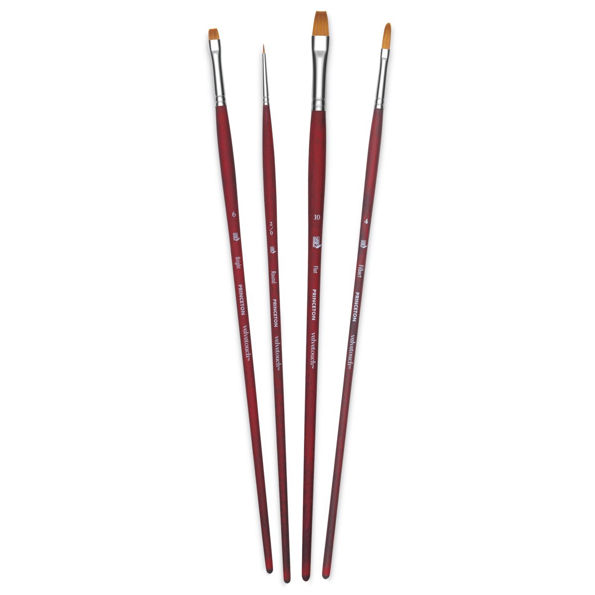 Princeton Velvetouch Synthetic Blend Short Handle Brush, Size #10x0 Fan