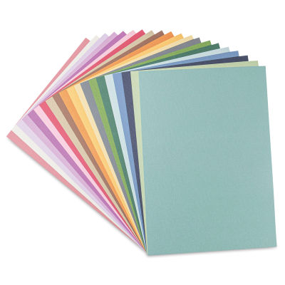 Sizzix Surfacez Cardstock - Muted Colors, Package of 80 Sheets, 8-1/4"W x 11-3/4"L, 216 gsm (one cardstock sheet of each color fanned)
