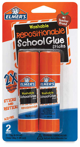  Elmer's Repositionable Washable School Glue Stick, 0.53 Ounce,  2 Count : Glue Sticks For Kids : Arts, Crafts & Sewing