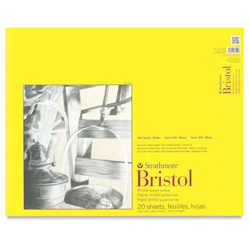 Open in modal - Strathmore 300 Series Bristol Pad - 19" x 24", Smooth, 20 Sheets