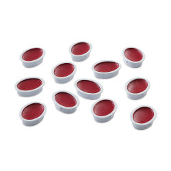 Prang Semi-Moist Watercolor Pans - Set of 12 Refill Pans, Red, Oval