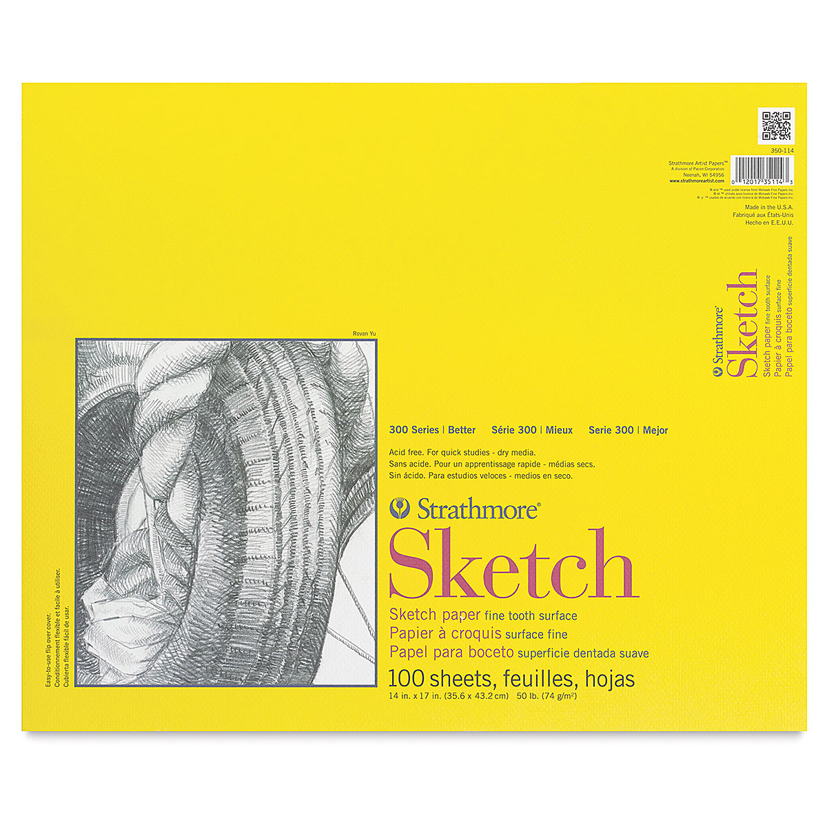Strathmore 300 Series Drawing Pad, 9 x 12 Inches, 70 lb, 50 Sheets
