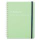 Delfonics Rollbahn Clear Plastic Notebook - 5-1/2" x 7", Green, front cover