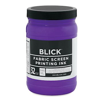 Open in modal - Blick Water-Base Acrylic Textile Screen Printing Ink - Violet, Quart