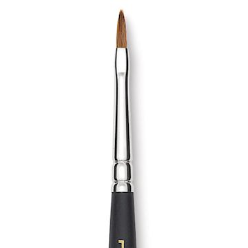 Open in modal - Blick Masterstroke Finest Red Sable Brush - Filbert, Size 1, Short Handle close-up