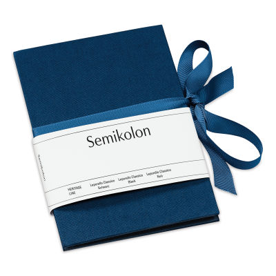 Semikolon Leporello Classico Linen Photo Album - Marine (front of album)