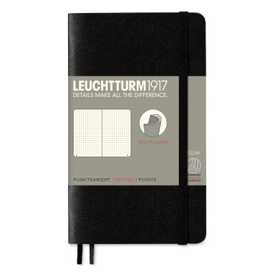 Leuchtturm1917 Dotted Softcover Notebook - Black, 3-1/2" x 6"