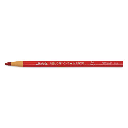 SHARPIE Peel-Off China Markers, Red, 12 Count