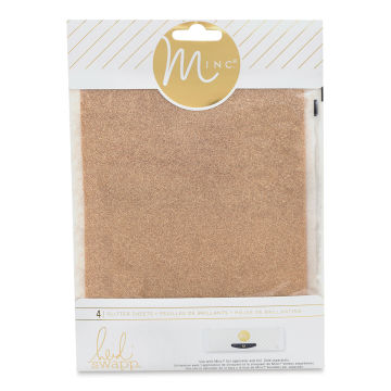 Heidi Swapp Minc Glitter Sheets - Front of Rose Gold Package of 4 sheets