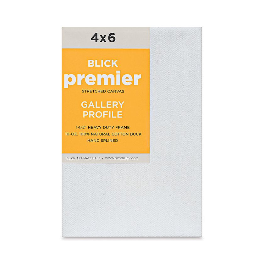 Blick Premier Stretched Cotton Canvas Gallery Profile, Splined, 4" x 6" BLICK Art Materials