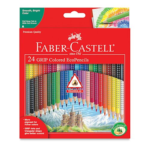 Faber-Castell Grip Colored EcoPencils - Set of 24 | BLICK Art Materials