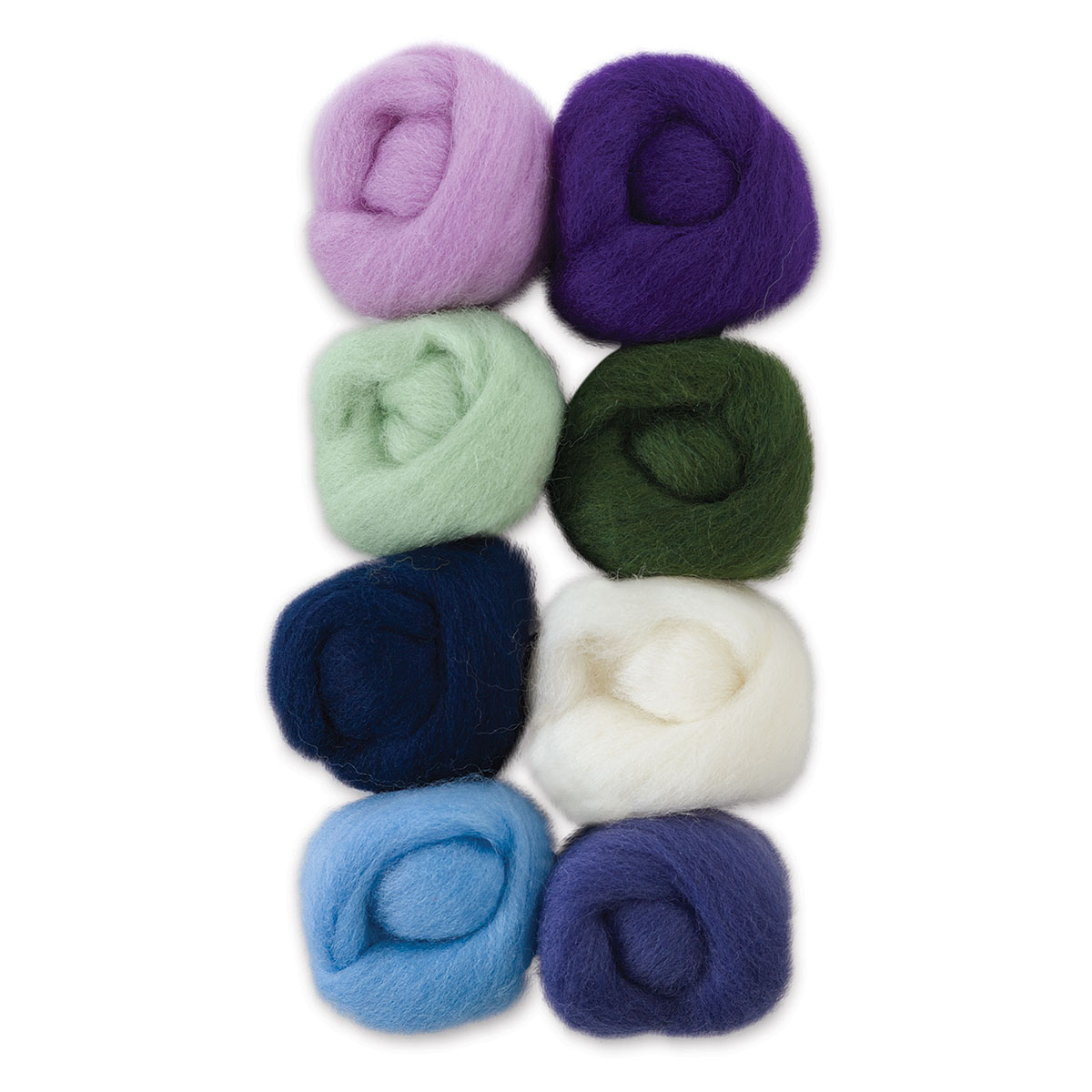 Shaded Wisps Roving Wool Kit for Needle Felting