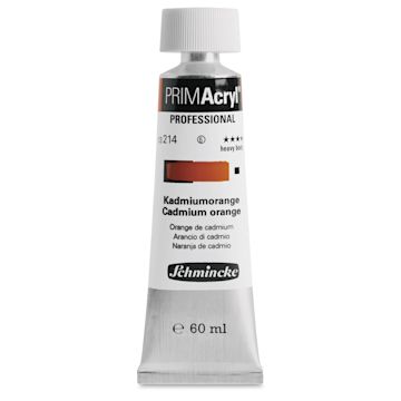 Open in modal - Schmincke Primacryl Professional Acrylic Paint - Cadmium Orange, 60 ml Tube
