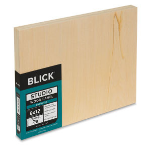 Blick Studio Artists' Wood Panel - Flat Cradle, 9" x 12", 7/8" Cradle
