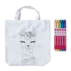 Tulip Llama Love Fine Tip Marker and Tote Kit (Kit contents)
