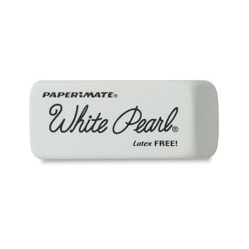 Paper Mate White Pearl Eraser - Top view of single white eraser